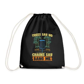 Frisbee Golf Disc Golf - Drawstring Bag - black - Front