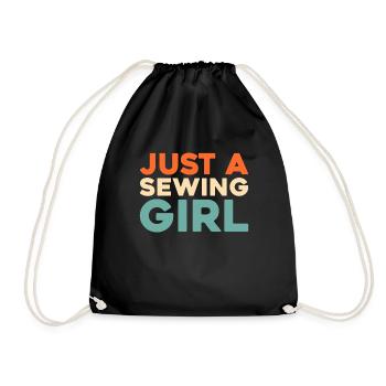Machine à coudre juste une fille de couture - Sac de sport léger - noir - Devant