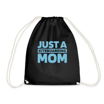 Kitesurfer Kitesurfing Kiting Kitesurfing - Drawstring Bag - black - Front