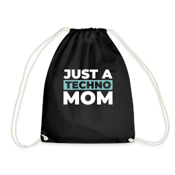Techno Raver Just A Techno Mom - Sac de sport léger - noir - Devant