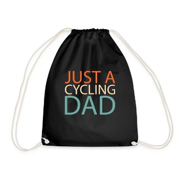 Rennrad Radsport Radsportler Just A Cycling Dad - Turnbeutel - Schwarz - Vorne