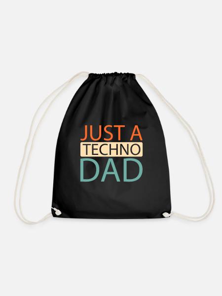 Techno Raver Just A Techno Dad - Sac de sport léger - noir