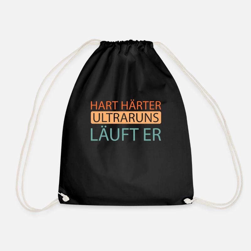 Ultramarathon - Drawstring Bag - black