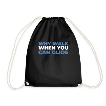 Paramotor paragliding - Drawstring Bag - black - Front