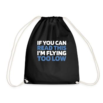 Paramotor paragliding - Drawstring Bag - black - Front