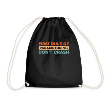 Paramotor paragliding - Drawstring Bag - black - Front