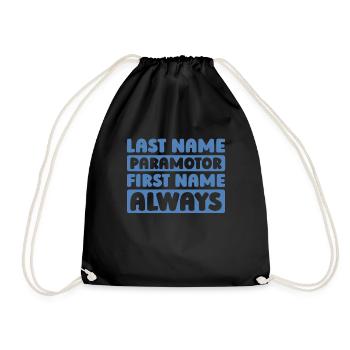 Paramotor paragliding - Drawstring Bag - black - Front