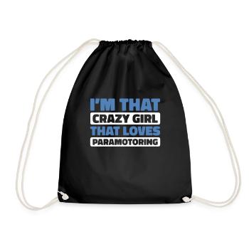 Paramotor paragliding - Drawstring Bag - black - Front