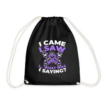 Alzheimer Funny Alzheimers Awareness - Drawstring Bag - black - Front