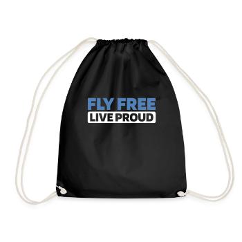 Paramotor paragliding - Drawstring Bag - black - Front
