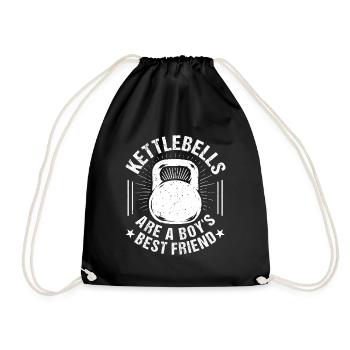 Gym Junkies Kettlebells Boy´s Friend Calisthenics - Turnbeutel - Schwarz - Vorne