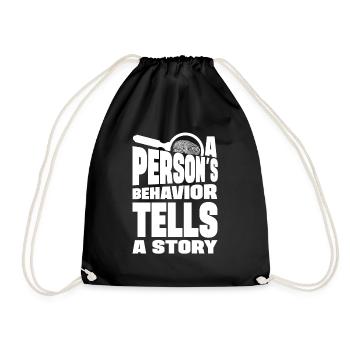 Person ́s Tells Story Professional Forensic Gift - Drawstring Bag - black - Front