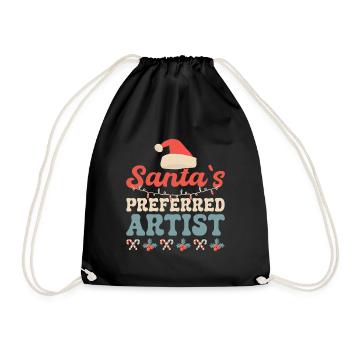 Santa ́s Preferred Artist Gift - Drawstring Bag - black - Front