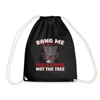 Frisbee Golf Disc Golf - Drawstring Bag - black - Front