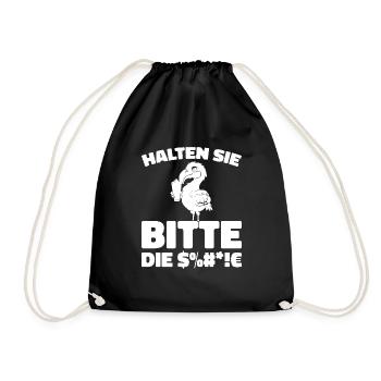 Flamingo, tais-toi, s’il te plaît - Sac de sport léger - noir - Devant