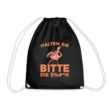 Flamingo, tais-toi, s’il te plaît - Sac de sport léger - noir - Devant