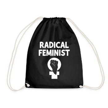 radikale Feministin - Turnbeutel - Schwarz - Vorne