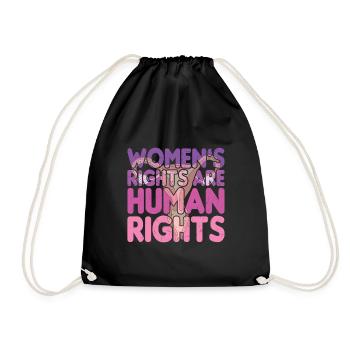 Women's Rights Are Human Rights  - Drawstring Bag - black - Front