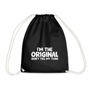 I'm the original (don't tell my twin) - Sac de sport léger - noir - Devant