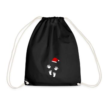 Geschenk Schwangere Frau Schwanger Schwangerschaft - Turnbeutel - Schwarz - Vorne