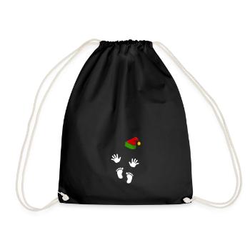 Geschenk Schwangere Frau Schwanger Schwangerschaft - Turnbeutel - Schwarz - Vorne