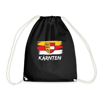 Kärnten Seen Kärntner Nudel Bua Lausbua Geschenk - Turnbeutel - Schwarz - Vorne