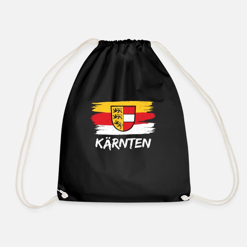 Kärnten Seen Kärntner Nudel Bua Lausbua Geschenk - Turnbeutel - Schwarz