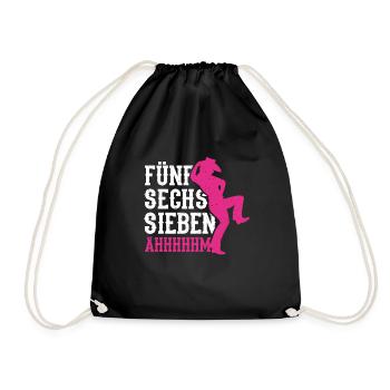 Linedance Western Tanz Tänzer Country Geschenkidee - Turnbeutel - Schwarz - Vorne
