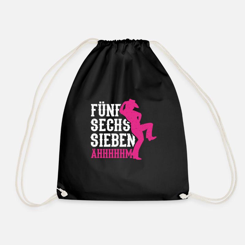 Linedance Western Tanz Tänzer Country Geschenkidee - Turnbeutel - Schwarz