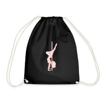 Pole Dance cadeau T-shirt pole-danseuse - Sac de sport léger - noir - Devant