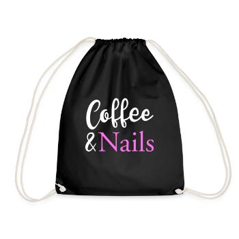 Chemise cadeau Café & Ongles - Sac de sport léger - noir - Devant
