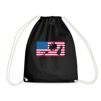 USA Flag America Flag Cadeau - Sac de sport léger - noir - Devant