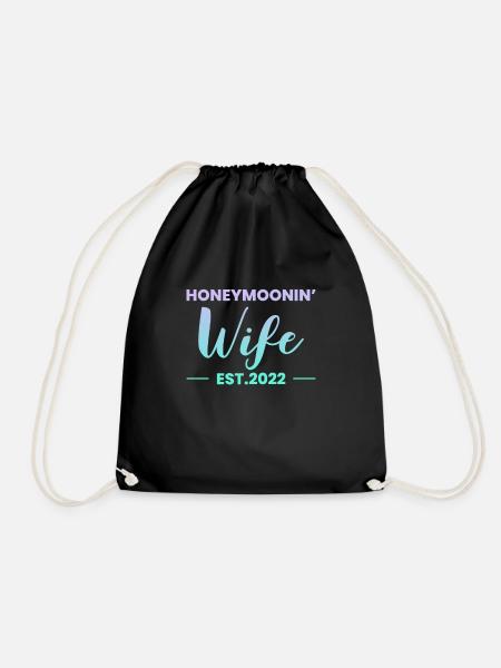 Honeymoon Wife Est 2022 - Turnbeutel - Schwarz