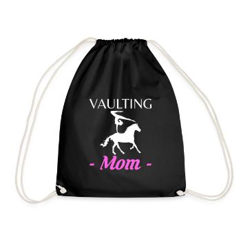 Vaulting Mom Shirt Geschenk Voltagieren - Turnbeutel - Schwarz - Vorne