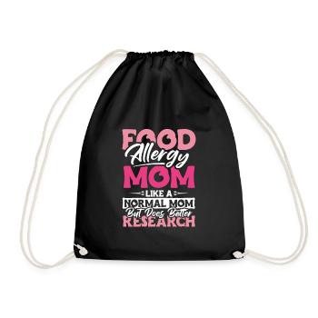 Cadeau de chemise de maman allergique alimentaire - Sac de sport léger - noir - Devant