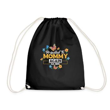 Promoted To Mommy Again 2023 Shirt - Turnbeutel - Schwarz - Vorne