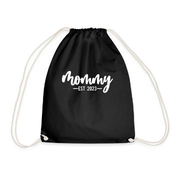 Mommy Est 2023 Cadeau de chemise - Sac de sport léger - noir - Devant