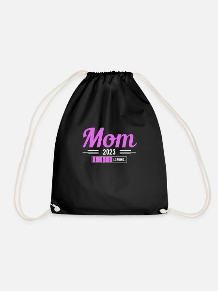 Mom 2023 Loading Shirt Geschenk - Turnbeutel - Schwarz