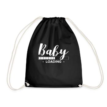 Baby Loading Gift Expectant Mother - Drawstring Bag - black - Front