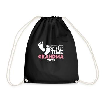 Première fois grand-mère 2023 Cadeau de chemise - Sac de sport léger - noir - Devant