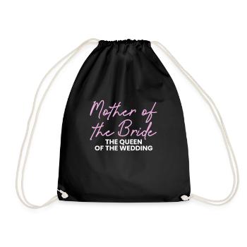 Brides Mom Mother Of The Bride Brautmutter Shirt - Turnbeutel - Schwarz - Vorne