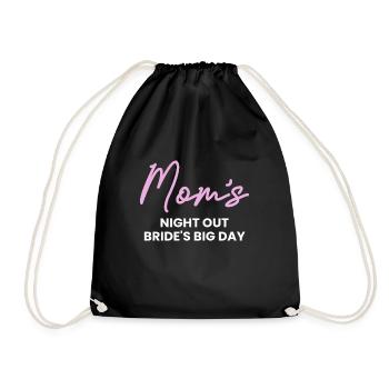 Brides Mom Mother Of The Bride Brautmutter Shirt - Turnbeutel - Schwarz - Vorne