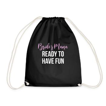 Brides Mom Mother Of The Bride Brautmutter Shirt - Turnbeutel - Schwarz - Vorne