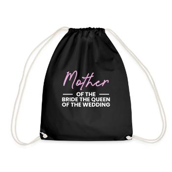 Brides Mom Mother Of The Bride Brautmutter Shirt - Turnbeutel - Schwarz - Vorne