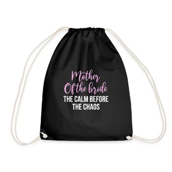 Brides Mom Mother Of The Bride Brautmutter Shirt - Turnbeutel - Schwarz - Vorne