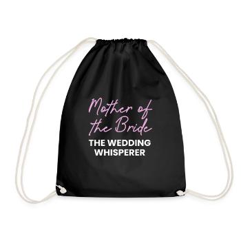 Brides Mom Mother Of The Bride Brautmutter Shirt - Turnbeutel - Schwarz - Vorne