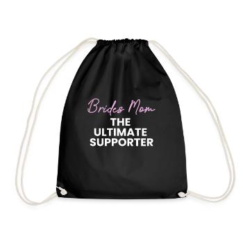 Brides Mom Mother Of The Bride Brautmutter Shirt - Turnbeutel - Schwarz - Vorne