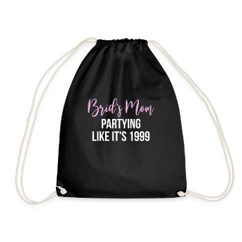 Brides Mom Mother Of The Bride Brautmutter Shirt - Turnbeutel - Schwarz - Vorne
