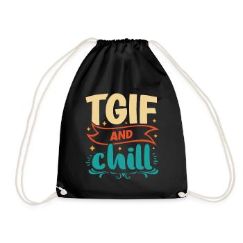 TGIF And Chill - Vendredi week-end - Sac de sport léger - noir - Devant