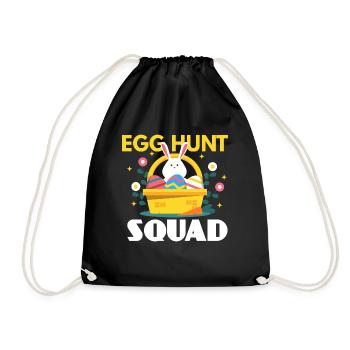 Egg Hunt Squad Easter Egg - Drawstring Bag - black - Front